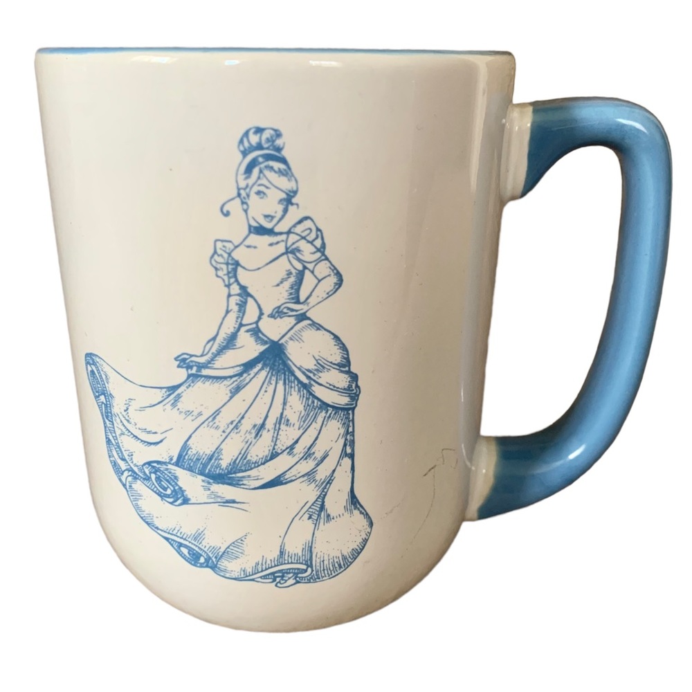 Cinderella Disney Parks mug A Dream is a wish your heart makes ivory blue 5"